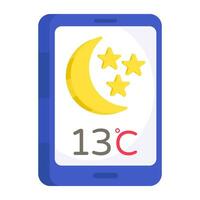 Mobile weather app icon in premium style vector