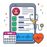 Trendy vector design of telemedicine