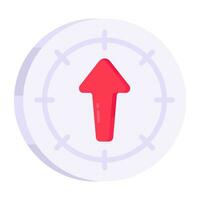 Modem design icon of upward arrow vector