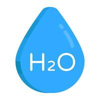 A flat design icon of water drop vector