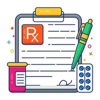 Trendy design icon of prescription writing vector