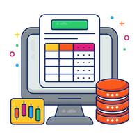 Modem design icon of online data analytics vector