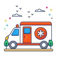 diseño vectorial de ambulancia, vehículo de emergencia médica vector