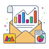 An icon design of business mail vector