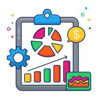 A premium download icon of business report vector