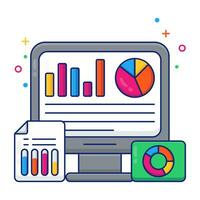 Modem design icon of online data analytics vector