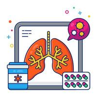 An icon design of online doctor vector