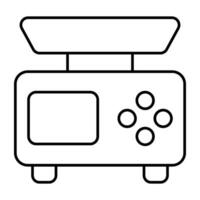 A flat design icon of lab scale vector