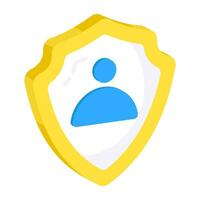 Perfect design icon of user security vector