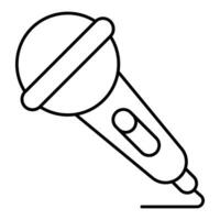 Icon of singing mic in flat design vector