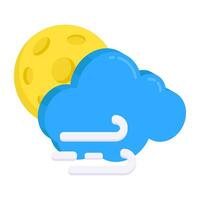 A unique design icon of partly sunny day vector