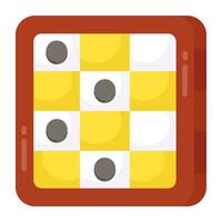 A flat design icon of chessboard vector