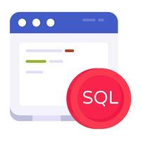 Perfect design icon of sql website vector