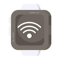 Conceptual flat design icon of wifi signal vector