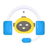 A colored design icon of mobile robot vector