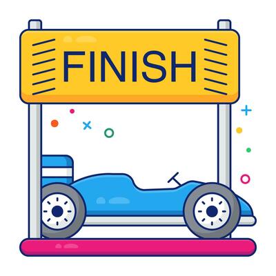 An icon design of finish line