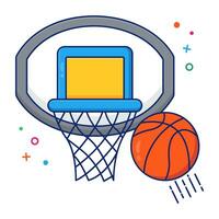 Basketball goal icon in editable style vector