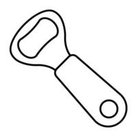 An icon design of bottle opener vector