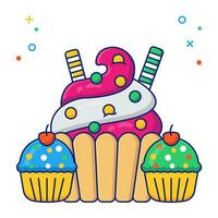 A perfect design icon of party cake vector