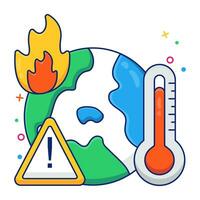 An icon design of global warming vector