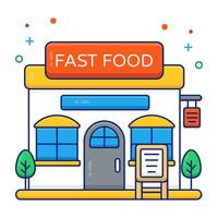 An icon design of fast food shop vector