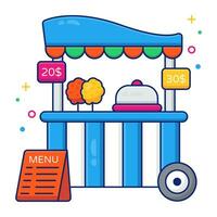 un único diseño icono de en línea tienda de comestibles compras vector