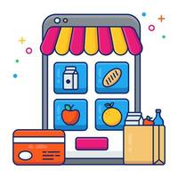 An icon design of fast food shop vector