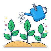 An icon design of watering can vector