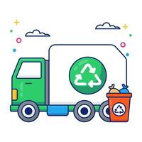 Modem design icon of garbage truck vector