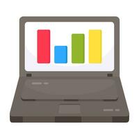 Modern design icon of online data analytics vector