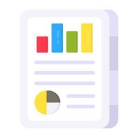 Editable design icon of business report vector
