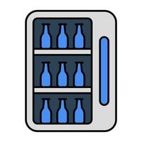 Vector design of wine cooler, flat icon