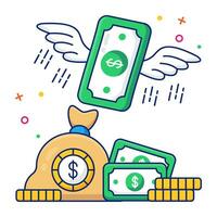 Perfect design icon of flying money vector