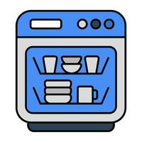 A modern design icon of dishwasher vector