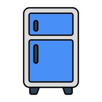 vector diseño de refrigerador, plano icono