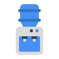 Conceptual flat design icon of water dispenser vector