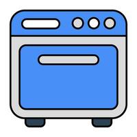 Editable design icon of cooking range vector
