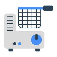 Editable design icon of deep fryer vector