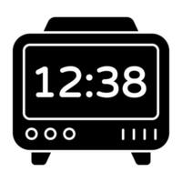 Editable design icon of digital clock vector