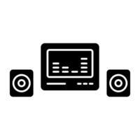 moderno diseño icono de audio sonido sistema vector