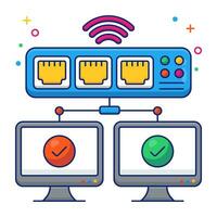 An icon design of ethernet network vector