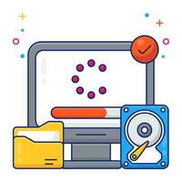 An icon design of system installation vector