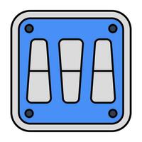 Switchboard icon in premium design, electric buttons vector