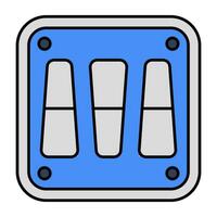 tablero de conmutadores icono en prima diseño, eléctrico botones vector