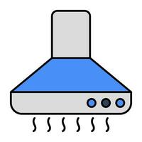 An icon design of extractor hood vector