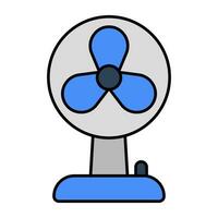 un moderno diseño icono de mesa ventilador vector