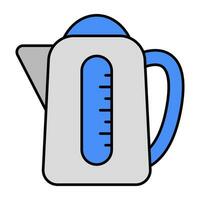 An editable design icon of electric kettle vector