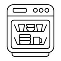 A modern design icon of dishwasher vector