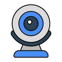 A modern technology icon of webcam vector