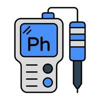 A unique design icon of ph meter vector